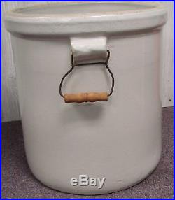 10 Gallon Antique Crock Louisville Pottery Indian Head Stoneware with Wood Handles