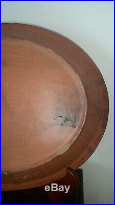 17th Early 18th Century Primitive Brown Glaze Stoneware Meat Platter 16