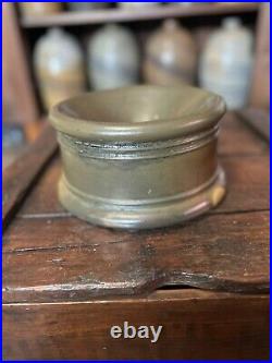 1800s Antique Spittoon Stoneware Ohio Clay Pottery Crock Salt Glazed