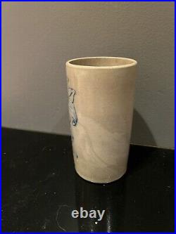 1820's Blue Etched Stoneware Flower Jar