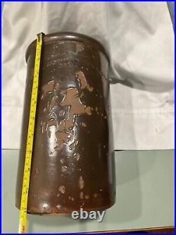 1860s Maine Redware Bangor Stoneware Co. 11.5 crock