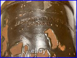 1860s Maine Redware Bangor Stoneware Co. 11.5 crock