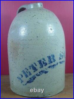1880's PETER SCHILLE MINERAL SODA WATER Columbus, Ohio 2 Gallon STONEWARE JUG