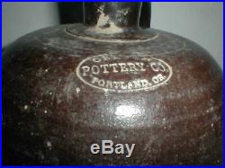 1881-1897 OREGON Pottery Co Crock Vtg Jug Antique Stoneware Portland Buena Vista