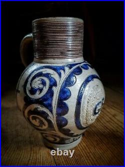 18th century Westerwald stoneware GR jug circa 1740