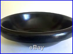 1980's Rare Bennington Potters David Gil Black Satin Stoneware Large Rimmed Bowl