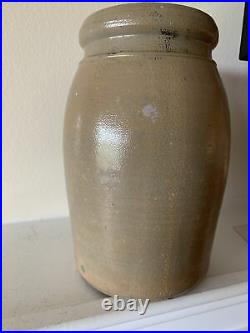19th century A P Donaghho Parkersburg, West Virginia decorated stoneware jar