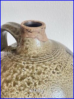 1G Signed JM Hays Alamance Stoneware Salt Glazed Jug North Carolina Pottery