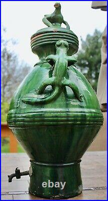 21 Spectacular Antique French Pottery Pot Confit Earthenware Stoneware Fountain
