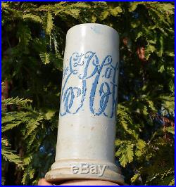 2 Rare Antique East Liverpool Ohio Stoneware Pottery Bottle Jugs Vase Crocks