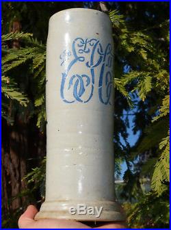 2 Rare Antique East Liverpool Ohio Stoneware Pottery Bottle Jugs Vase Crocks