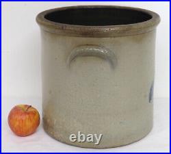 3 Gallon Cobalt Flower decorated crock, marked A. K. Ballard, Burlington VT