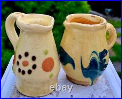 5 Sample French Antique Pot Confit Pottery Vessel Stoneware Earthenware Pitcher