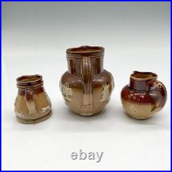 9 Doulton Lambeth Pottery Stoneware FOX HUNTSMAN Mini Open Salt, Pitchers, Vase