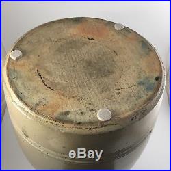 AFAA 1880s Salt Glaze Stoneware Gate City VA Water Cooler Cobalt Fern