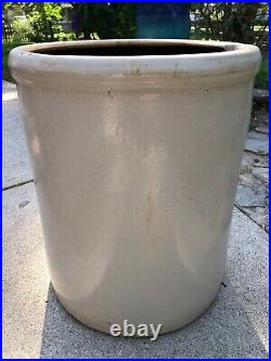 ANTIQUE 15 GALLON MILLER STONEWARE CROCK POTTERY Very Good Condition W LID