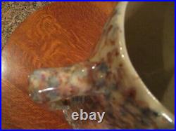 ANTIQUE Bennington Rockingham Spongeware Glazed Pitcher Mint cond. New England