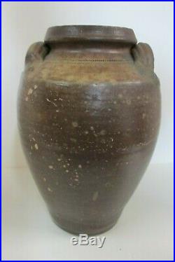 ANTIQUE STONEWARE CROCK, JAR Pottery, AMERICAN OR ENGLISH, 19th CENTURY. Ceramic