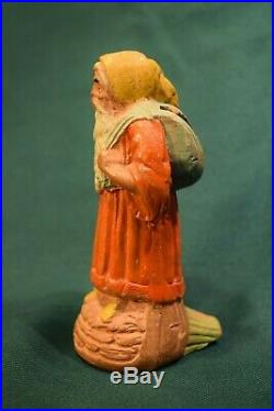 ANTIQUE Santa Claws CERAMIC, Pottery FIGURAL WHISTLE Bank TOY RARE