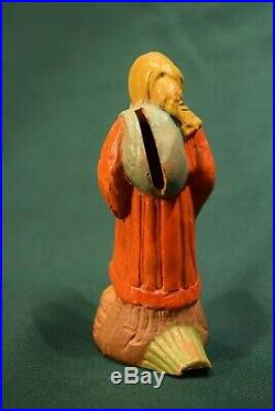 ANTIQUE Santa Claws CERAMIC, Pottery FIGURAL WHISTLE Bank TOY RARE