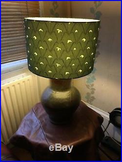 A Large Vintage Stoneware Pottery Table Lamp Antique Mid-Century