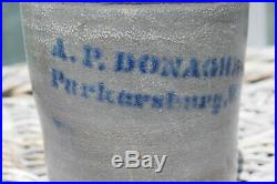 A. P. Donaghho Grey Saltglazed Stoneware Crock Pottery Parkersburg, W. VA. 8