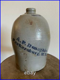 A. P. Donaghho, Parkersburg, West Virginia Stoneware 1/2 Gallon Jug