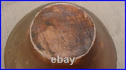 Aafa Large Antique Primitive Clay Pottery Bowl With Spout Stoneware