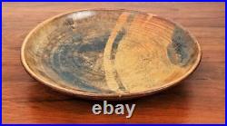 Abstract Japanese Modern Studio Art Pottery Stoneware Charger Dish MCM Exquisite