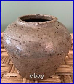 Amazing Antique Glazed Stoneware Pottery Jar Song Dynasty c1200. 3.50 Tall
