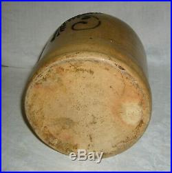 Antique1856 Nichols & Boyton Burlington Vt 1 Gal Salt Glaze Cobalt Stoneware Jug