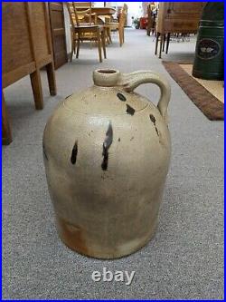 Antique 1800's 5 Gal Beehive/Bee Sting/Lazy 8 Stoneware Jug withTurkey Droppings