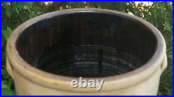 Antique 1860s 1890s Unknown Pottery Salt Glaze Stoneware 6 Gal Crock Churn