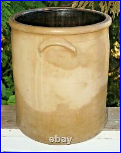 Antique 1860s 1890s Unknown Pottery Salt Glaze Stoneware 6 Gal Crock Churn