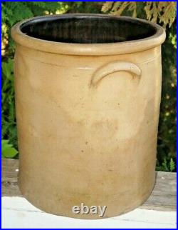 Antique 1860s 1890s Unknown Pottery Salt Glaze Stoneware 6 Gal Crock Churn