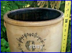 Antique 1860s 1890s Unknown Pottery Salt Glaze Stoneware 6 Gal Crock Churn