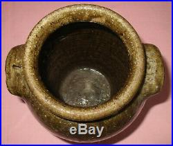 Antique 19th C Carolina Stoneware Pottery Alkaline 1 Gal Daniel Seagle Crock Jar