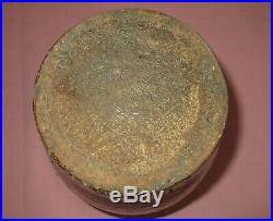 Antique 19th C Carolina Stoneware Pottery Alkaline 1 Gal Daniel Seagle Crock Jar