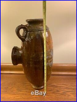 Antique 19th Century Redware Side Mouth Butter Churn 3gal Pottery Stoneware RARE