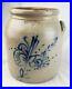 Antique_19thc_Whites_Utica_NY_Stoneware_Crock_Butter_Churn_Floral_2Gal_Primitive_01_bw
