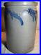 Antique_1_Gallon_Grey_Salt_glazed_Stoneware_Pottery_Crock_With_Blue_Floral_Sides_01_staj