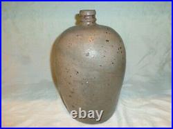 Antique 1 Gallon Salt Glazed Stoneware Pottery Storage Jug