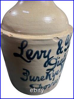 Antique 1 Gallon Stoneware Jug- Levy and Glosking, Dover, Delaware