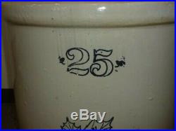 Antique 25 Gallon Western Stoneware Pottery Crock Amazing Vintage Ceramic Crock