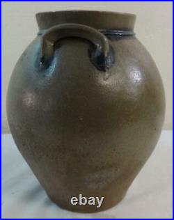 Antique 2 Gal. Stoneware Ovoid Jug Floral Decoration by Gilson Reading, Pa