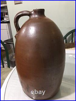 Antique 2 Gallon Beehive Jug Stoneware Crock Redware