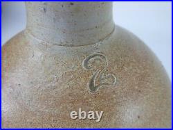 Antique 2 Gallon Crock Salt Glaze Stoneware Beehive Jug 13 3/4 Primitive