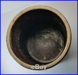 Antique 2 Gallon McDade Pottery Stoneware Crock Layered Glaze Texas 10 LBS