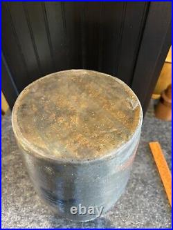 Antique 2 Gallon Western PA Stoneware Crock With Blue Cobalt Design