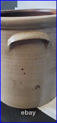 Antique 3 Gallon Stoneware Crock Floral Pattern